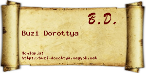 Buzi Dorottya névjegykártya